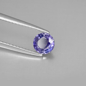 0.64캐럿 천연 블루 사파이어, 라운드 컷, 5.26 mm, VS-SI