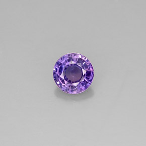 0.56캐럿 천연 보랏빛 바이올렛 사파이어, 라운드 컷, 4.80 mm, VS-SI