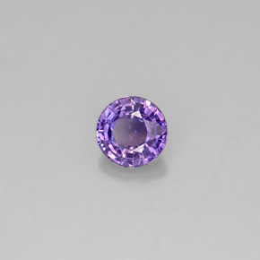 0.56캐럿 천연 보랏빛 바이올렛 사파이어, 라운드 컷, 4.80 mm, VS-SI