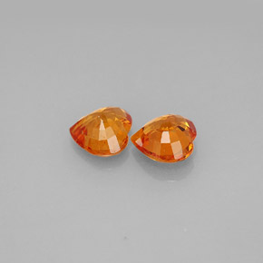 캐럿 천연 옐로우 오렌지 사파이어 보석, 하트 모양, 6.2×5.6 mm, VVS