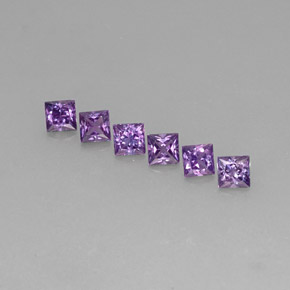캐럿 천연 핑크빛 바이올렛 사파이어 보석, 스퀘어, 3.1×3 mm, VVS-VS