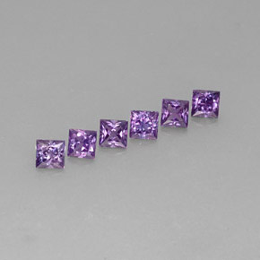 캐럿 천연 핑크빛 바이올렛 사파이어 보석, 스퀘어, 3.1×3 mm, VVS-VS