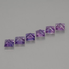 캐럿 천연 핑크빛 바이올렛 사파이어 보석, 스퀘어, 3×3 mm, VVS-VS