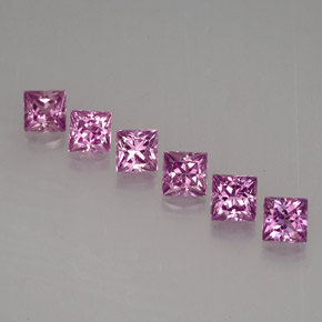캐럿 천연 핑크빛 바이올렛 사파이어 보석, 스퀘어, 2.8×2.8 mm, VVS-VS