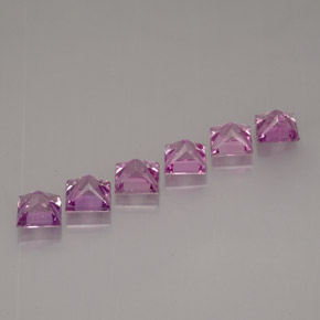 캐럿 천연 핑크빛 바이올렛 사파이어 보석, 스퀘어, 2.8×2.8 mm, VVS-VS