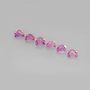 캐럿 천연 핑크빛 바이올렛 사파이어 보석, 스퀘어, 3×3 mm, VVS-VS