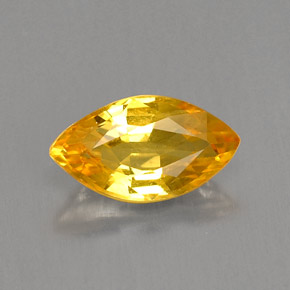 0.99캐럿 천연 골든 옐로우 사파이어, 마퀴즈, 8.4×4.7 mm, VS