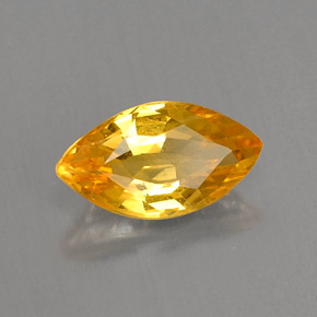 0.99캐럿 천연 골든 옐로우 사파이어, 마퀴즈, 8.4×4.7 mm, VS