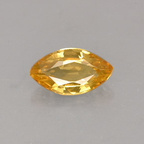 0.62캐럿 천연 골든 옐로우 사파이어, 마퀴즈, 7.1×4 mm, VS