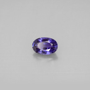 0.65캐럿 천연 블루 바이올렛 사파이어, 타원형 컷, 6.1×4.1 mm, VVS-VS