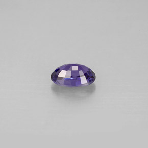 0.65캐럿 천연 블루 바이올렛 사파이어, 타원형 컷, 6.1×4.1 mm, VVS-VS