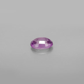 0.69캐럿 천연 핑크빛 퍼플 사파이어, 타원형 컷, 6.2×4.3 mm, VVS