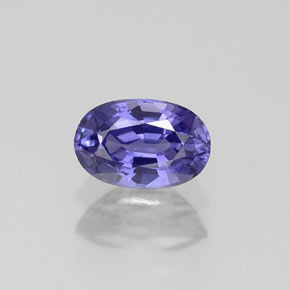 0.67캐럿 천연 블루 바이올렛 사파이어, 타원형 컷, 6.1×4 mm, VS