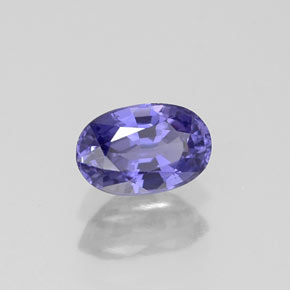 0.67캐럿 천연 블루 바이올렛 사파이어, 타원형 컷, 6.1×4 mm, VS