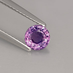 0.55캐럿 천연 바이올렛 사파이어, 라운드 컷, 5.01 mm, VVS-VS