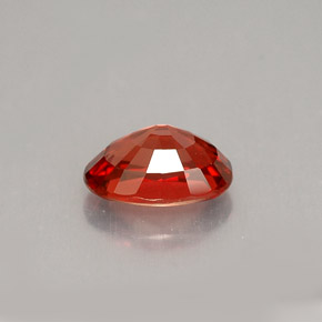 0.92캐럿 천연 붉은빛 오렌지 사파이어, 타원형 컷, 6.9×4.6 mm, VVS-VS