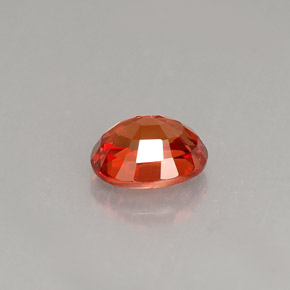 0.90캐럿 천연 만다린 오렌지 사파이어, 타원형 컷, 6.1×5 mm, VS