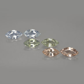 캐럿 천연 멀티컬러 사파이어 보석, 마퀴즈, 8×4.1 mm, VVS-VS