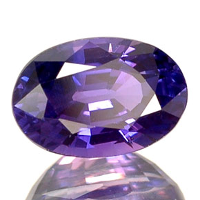 0.73캐럿 천연 바이올렛 블루 사파이어, 타원형 컷, 6.1×4.1 mm, VS