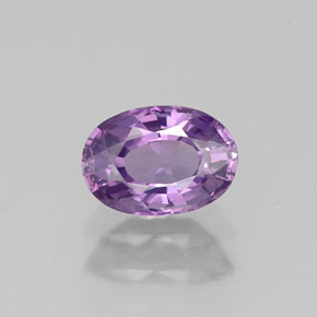 0.78캐럿 천연 핑크빛 바이올렛 사파이어, 타원형 컷, 6.2×4.4 mm, VVS