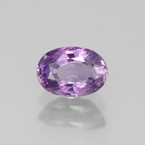 0.78캐럿 천연 핑크빛 바이올렛 사파이어, 타원형 컷, 6.2×4.4 mm, VVS