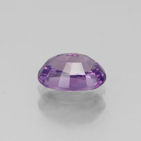 0.78캐럿 천연 핑크빛 바이올렛 사파이어, 타원형 컷, 6.2×4.4 mm, VVS