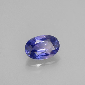 0.60캐럿 천연 블루 바이올렛 사파이어, 타원형 컷, 6×4.1 mm, VVS-VS