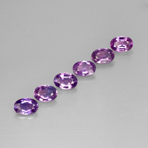 캐럿 천연 퍼플 사파이어 보석, 타원형 컷, 6×4.1 mm, VVS-VS