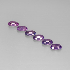 캐럿 천연 퍼플 사파이어 보석, 타원형 컷, 6×4.1 mm, VVS-VS