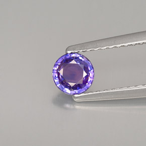 0.51캐럿 천연 바이올렛 사파이어, 라운드 컷, 4.80 mm, VVS-VS