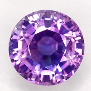 0.65캐럿 천연 블루 바이올렛 사파이어, 라운드 컷, 4.95 mm, VS