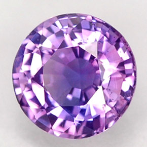 0.65캐럿 천연 블루 바이올렛 사파이어, 라운드 컷, 4.95 mm, VS