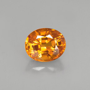 1.67캐럿 천연 골든 옐로우 사파이어, 타원형 컷, 7.5×6.2 mm, VS-SI