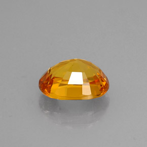 1.41캐럿 천연 골든 옐로우 사파이어, 타원형 컷, 7.2×5.7 mm, VVS-VS