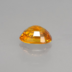 1.52캐럿 천연 골든 옐로우 사파이어, 타원형 컷, 7.6×5.5 mm, VVS-VS