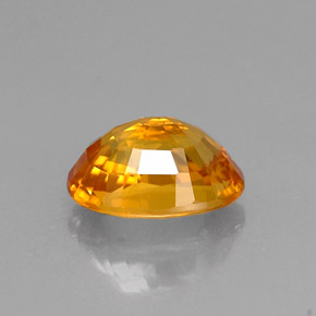 1.33캐럿 천연 골든 옐로우 사파이어, 타원형 컷, 7.5×5.2 mm, VVS-VS