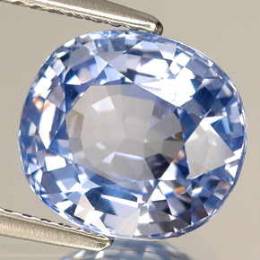 5.17캐럿 천연 블루 사파이어, 쿠션 컷, 10.4×9.3 mm, VS