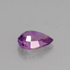 0.54캐럿 천연 핑크빛 퍼플 사파이어, 배 모양, 6.1×4.2 mm, VVS