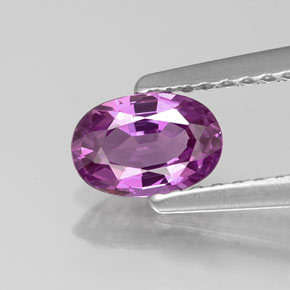 0.57캐럿 천연 퍼플 사파이어, 타원형 컷, 6.2×4.2 mm, VS
