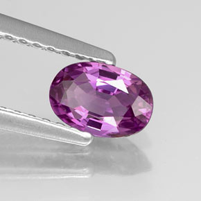 0.57캐럿 천연 퍼플 사파이어, 타원형 컷, 6.2×4.2 mm, VS