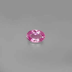 0.58캐럿 천연 핑크 사파이어, 타원형 컷, 6×4.1 mm, VVS-VS
