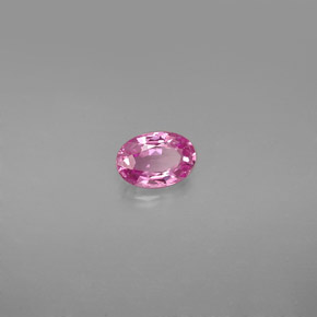 0.58캐럿 천연 핑크 사파이어, 타원형 컷, 6×4.1 mm, VVS-VS