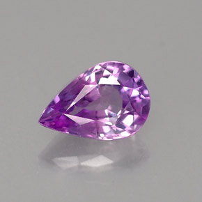 0.49캐럿 천연 핑크빛 바이올렛 사파이어, 배 모양, 5.9×4.1 mm, VS