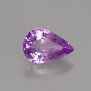 0.49캐럿 천연 핑크빛 바이올렛 사파이어, 배 모양, 5.9×4.1 mm, VS