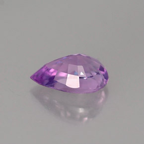 0.49캐럿 천연 핑크빛 바이올렛 사파이어, 배 모양, 5.9×4.1 mm, VS