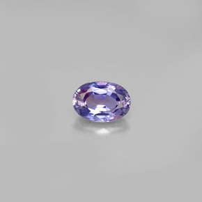 0.63캐럿 천연 보랏빛 바이올렛 사파이어, 타원형 컷, 6×4.2 mm, VS