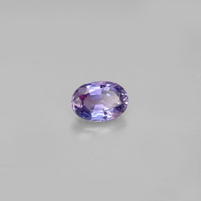 0.63캐럿 천연 보랏빛 바이올렛 사파이어, 타원형 컷, 6×4.2 mm, VS
