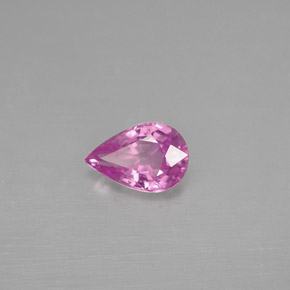 0.46캐럿 천연 핑크 사파이어, 배 모양, 6×4 mm, VS-SI