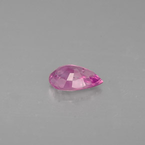 0.46캐럿 천연 핑크 사파이어, 배 모양, 6×4 mm, VS-SI