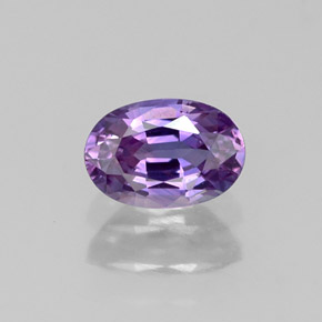 0.61캐럿 천연 블루 바이올렛 사파이어, 타원형 컷, 5.9×4 mm, VS